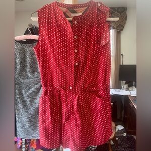 Girls Burberry polka dot romper